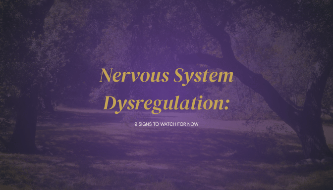 signs of nervous system dysregulation